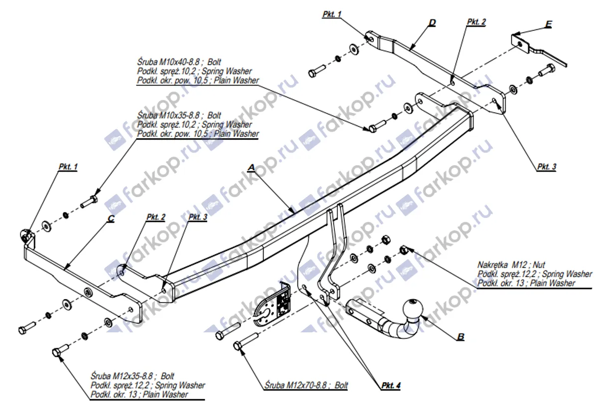 Фаркоп Imiola для Renault Megane (хетчбек) 2002-2008 R.030 в 