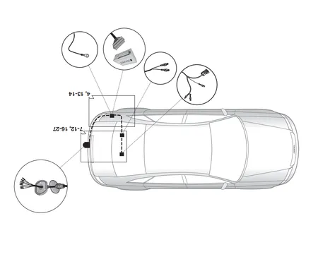 Электрика фаркопа Hak-System (7 pin) для Audi A6 2018- 12010528 в 