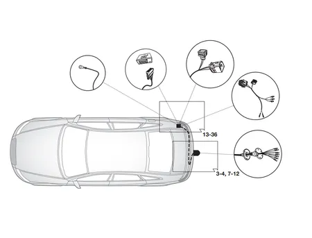 Электрика фаркопа Hak-System (7 pin) для Audi A6 2014-2018 12010525 в 