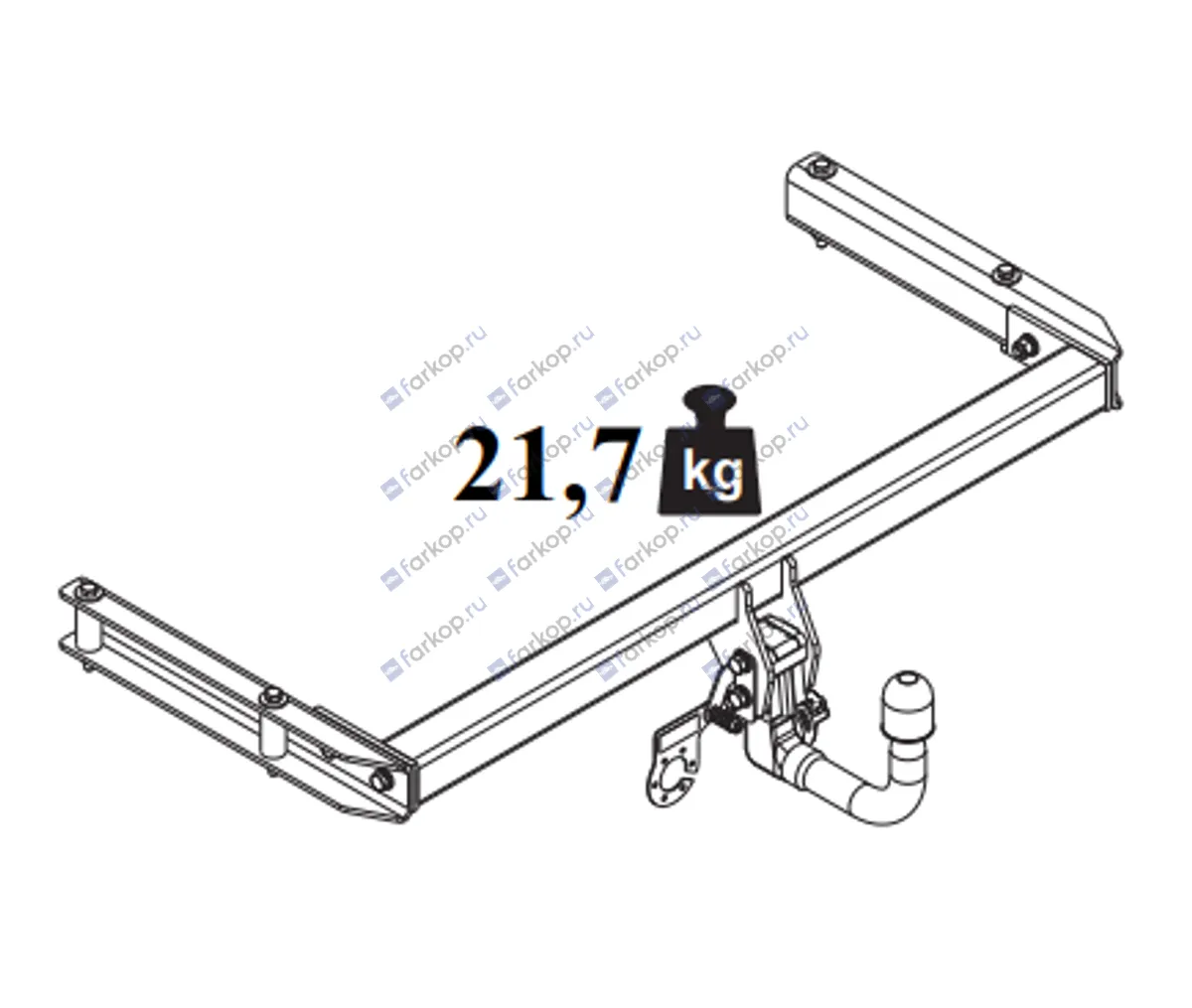 Фаркоп Auto-Hak для Audi A6 allroad 2006-2012 A 28V в 