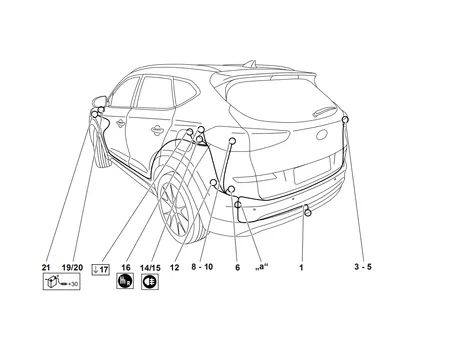 Электрика фаркопа Westfalia (7 pin) для Hyundai Tucson 2018-2021 346149300107 в 