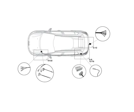 Электрика фаркопа Hak-System (7 pin) для Peugeot Rifter 2018- 12500637 в 