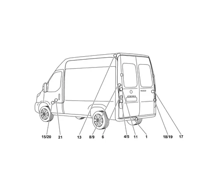 Электрика фаркопа Westfalia (13 pin) для Peugeot Boxer 2006-2011 306510300113 в 