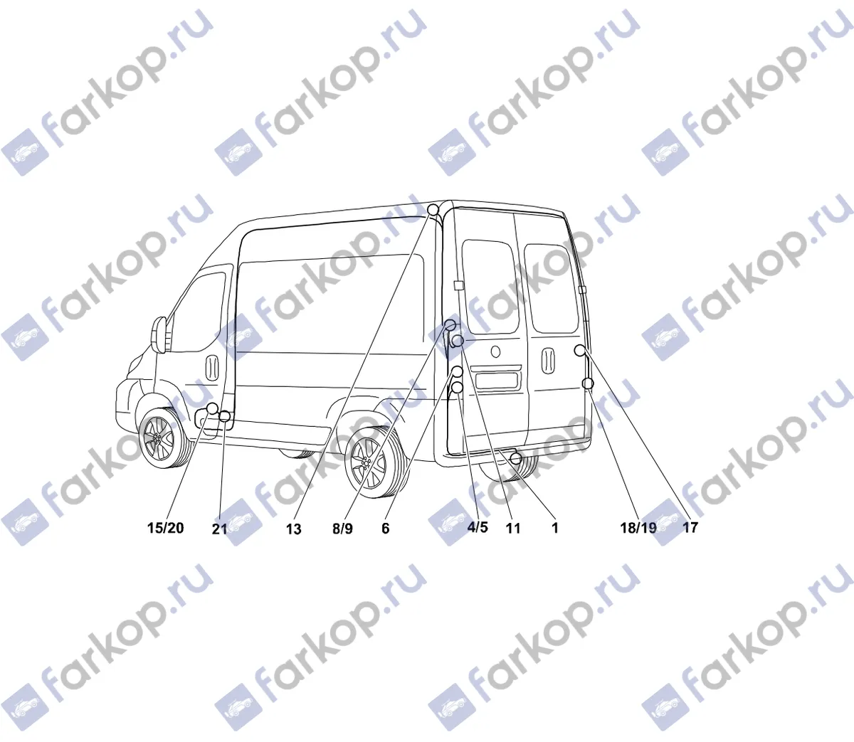 Электрика фаркопа Westfalia (7 pin) для Peugeot Boxer 2011- 306271300107 в 