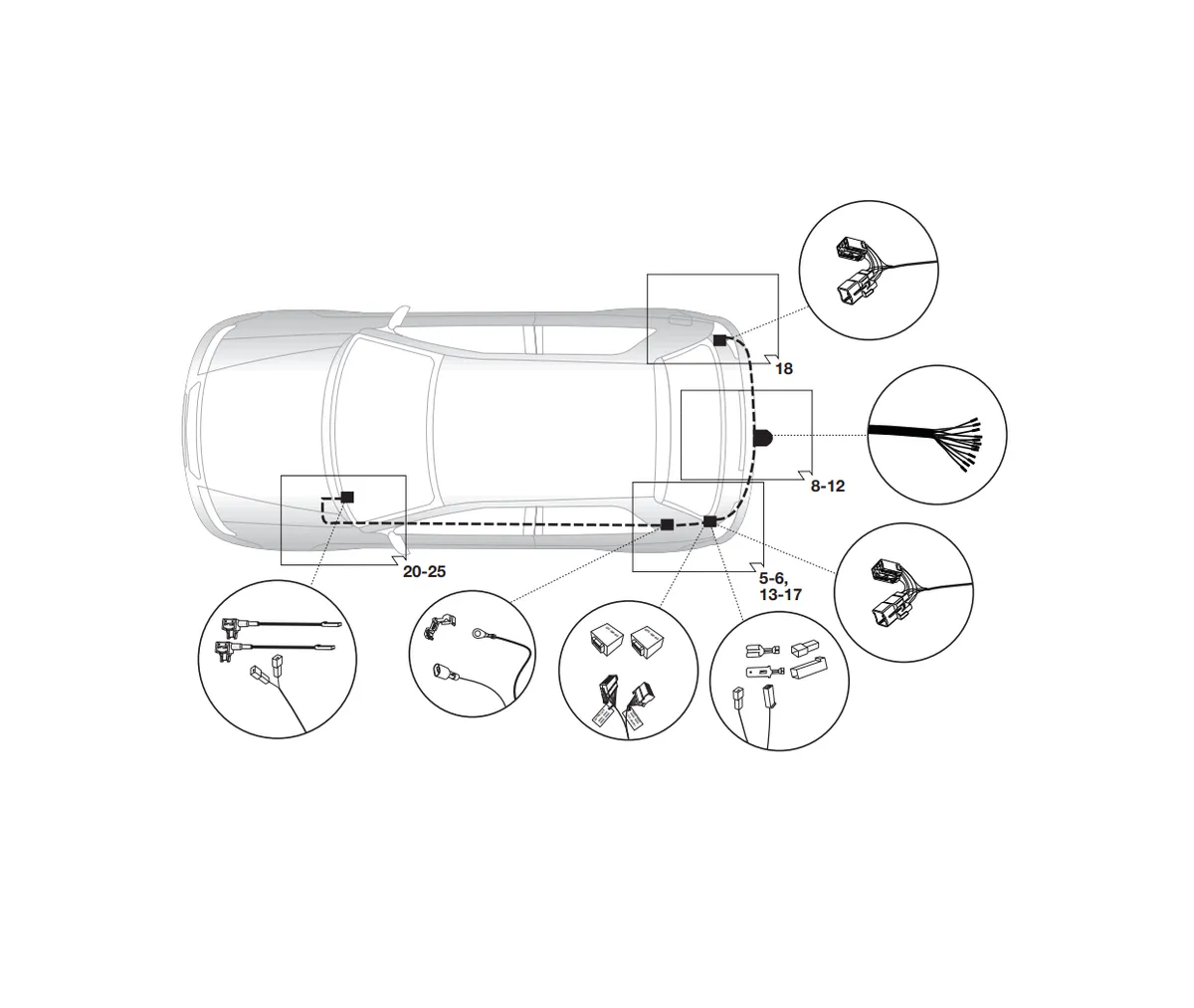 Электрика фаркопа Brink (13 pin) для Hyundai i30 2012-2017 716644 в 