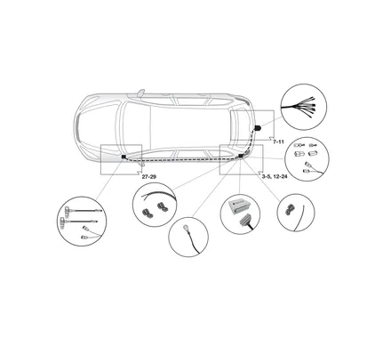 Электрика фаркопа Brink (7 pin) для Hyundai Tucson 07/2015-2018 716701 в 