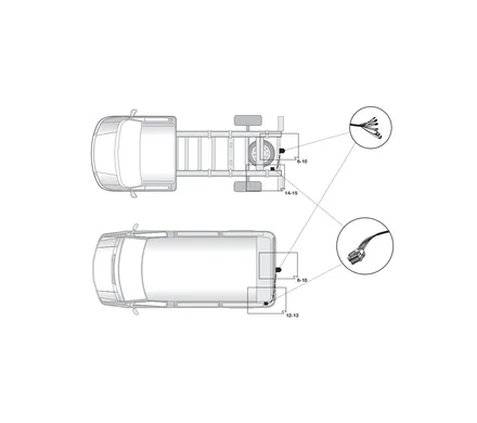 Электрика фаркопа Hak-System (7 pin) для Nissan NV400 2011- 12500549 в 