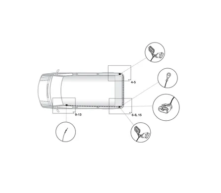 Электрика фаркопа Hak-System (13 pin) для Nissan NV400 2011- 22500549 в 