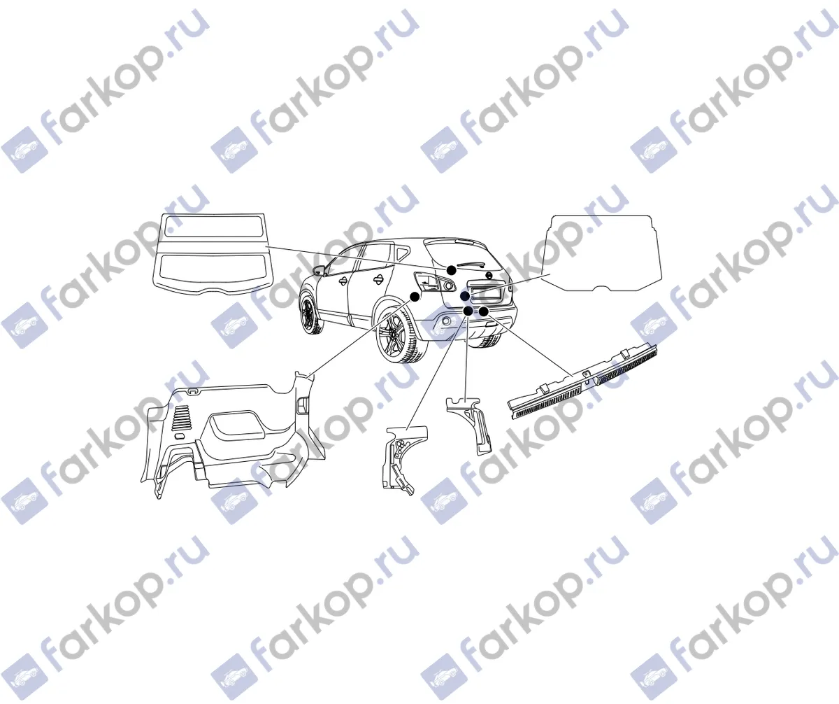 Электрика фаркопа Brink (7 pin) для Nissan Qashqai 2007-2014 732583 в 