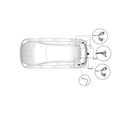 Электрика фаркопа Hak-System (7 pin) для Nissan Tiida 2008-2014 16140508 в 