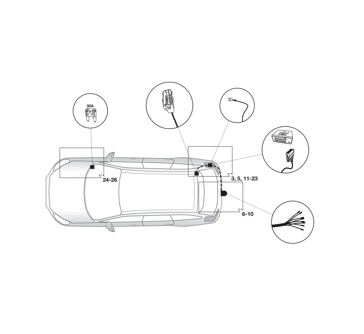 Электрика фаркопа Brink (7 pin) для Peugeot 508 2011-2018 738483 в 