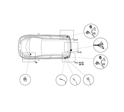 Электрика фаркопа Hak-System (7 pin) для Renault Scenic 2009-2011 16180524 в 