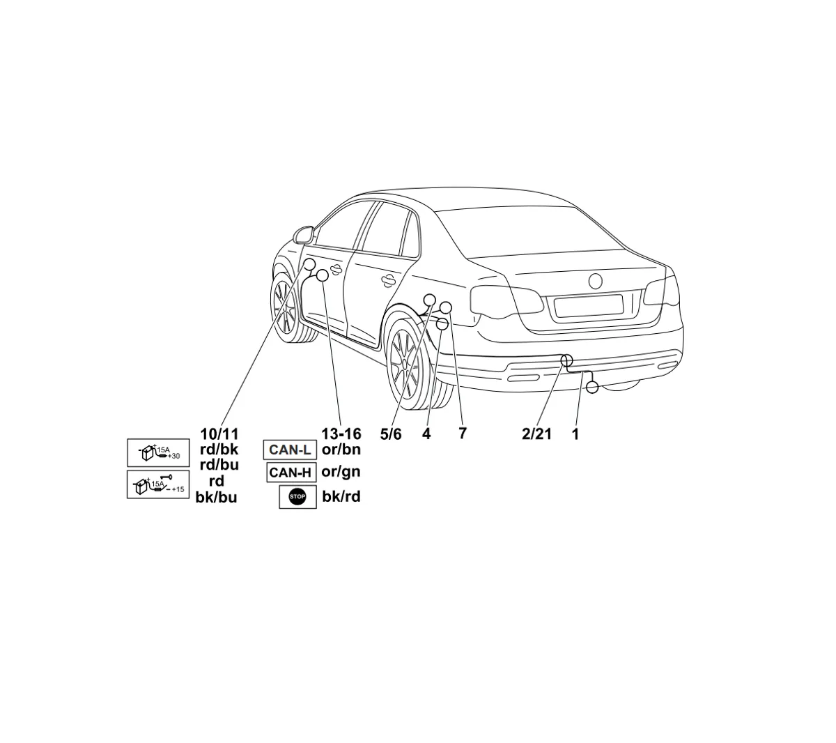 Электрика фаркопа Westfalia (7 pin) для Volkswagen Jetta 2011-2019 321600300107 в 