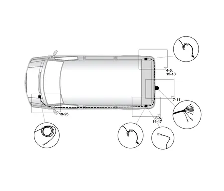 Электрика фаркопа Hak-System (13 pin) для Volkswagen Caravelle T5 2003-2008 21270512 в 