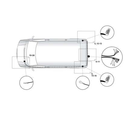 Электрика фаркопа Hak-System (13 pin) для Volkswagen Multivan T5 2003-2009 21270540 в 