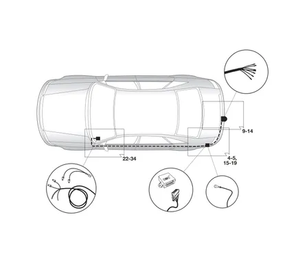 Электрика фаркопа Hak-System (7 pin) для Volkswagen Jetta седан 2005-2011 12270525 в 