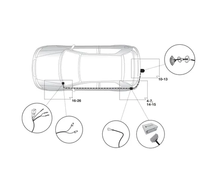 Электрика фаркопа Hak-System (13 pin) для Volkswagen Polo 2014-2017 21500598 в 