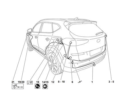 Электрика фаркопа Westfalia (13 pin) для Hyundai Tucson 2018-2021 346149300113 в 