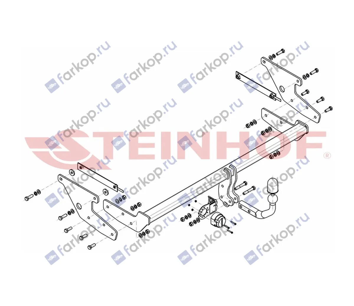 Фаркоп Steinhof для Renault Scenic 2016-2020 R-116 в 