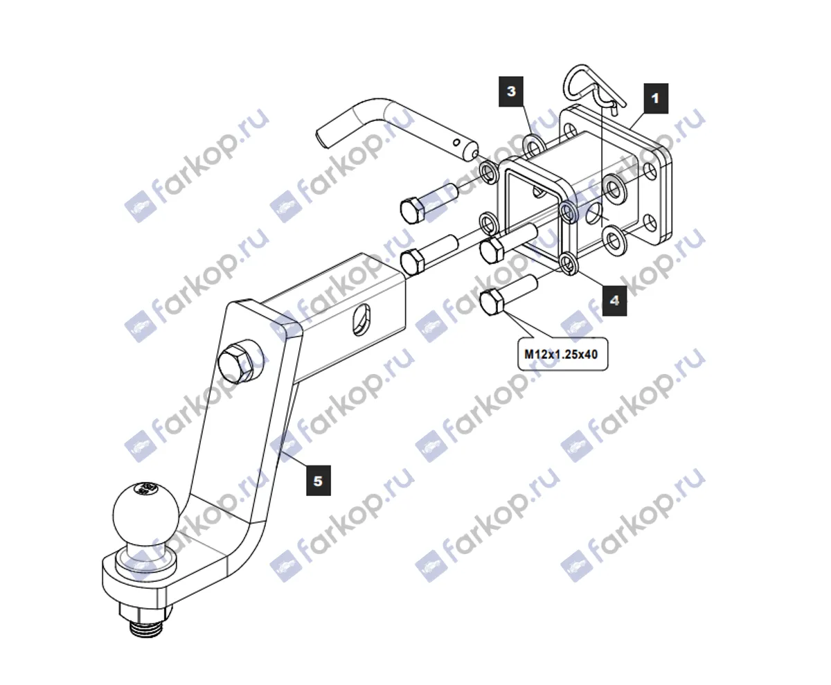 Фаркоп TowRus для Tank 500 2022-06/2023 289244 в 