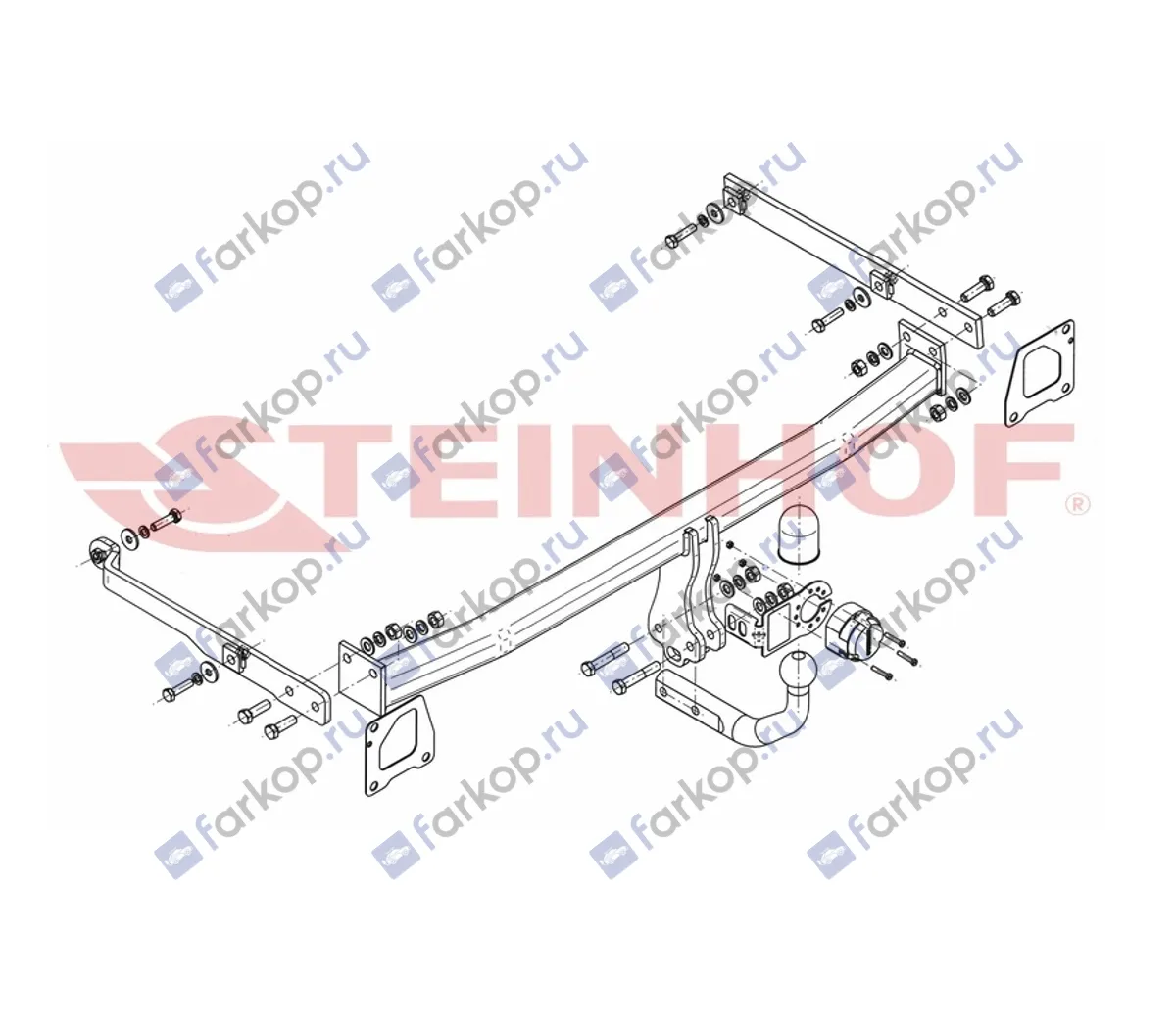 Фаркоп Steinhof для Renault Scenic 2009-2016 R-114 в 