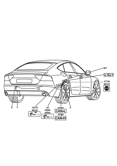 Электрика фаркопа Westfalia (13 pin) для Audi A7 2010-2014 305385300113 в 