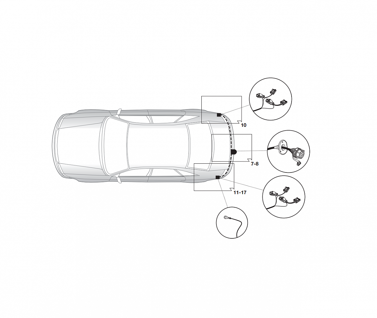 Электрика фаркопа Brink (7 pin) для Mazda 3 2009-2013 724541 в 