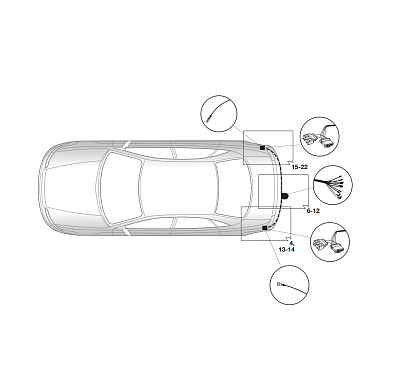 Электрика фаркопа Hak-System (7 pin) для Renault Laguna 2008-2013 16180518 в 