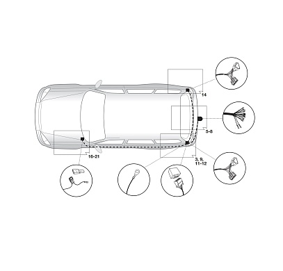 Электрика фаркопа Hak-System (13 pin) для Toyota Verso 2009-2012 26250522 в 