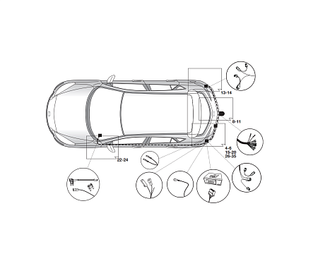 Электрика фаркопа Hak-System (13 pin) для Mazda 3 2013-2019 21120518 в 