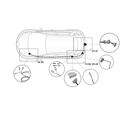 Электрика фаркопа Hak-System (7 pin) для Renault Espace 2019- 12500673 в 