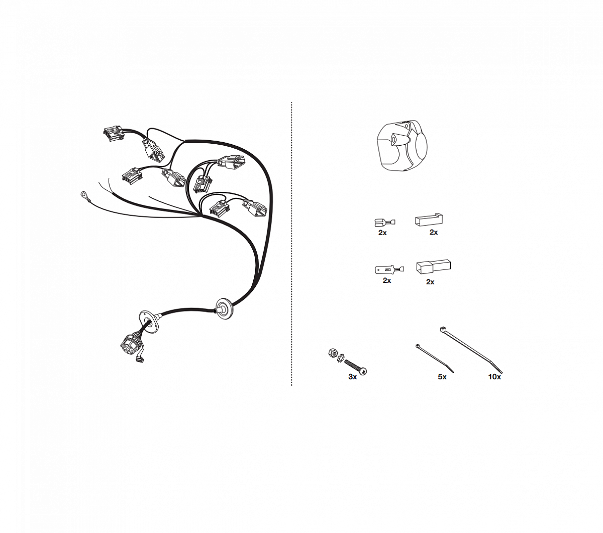 Электрика фаркопа Brink (7 pin) для Mazda 3 2003-2009 724541 в 