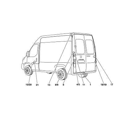 Электрика фаркопа Westfalia (13 pin) для Citroen Jumper 2006-2011 306510300113 в 