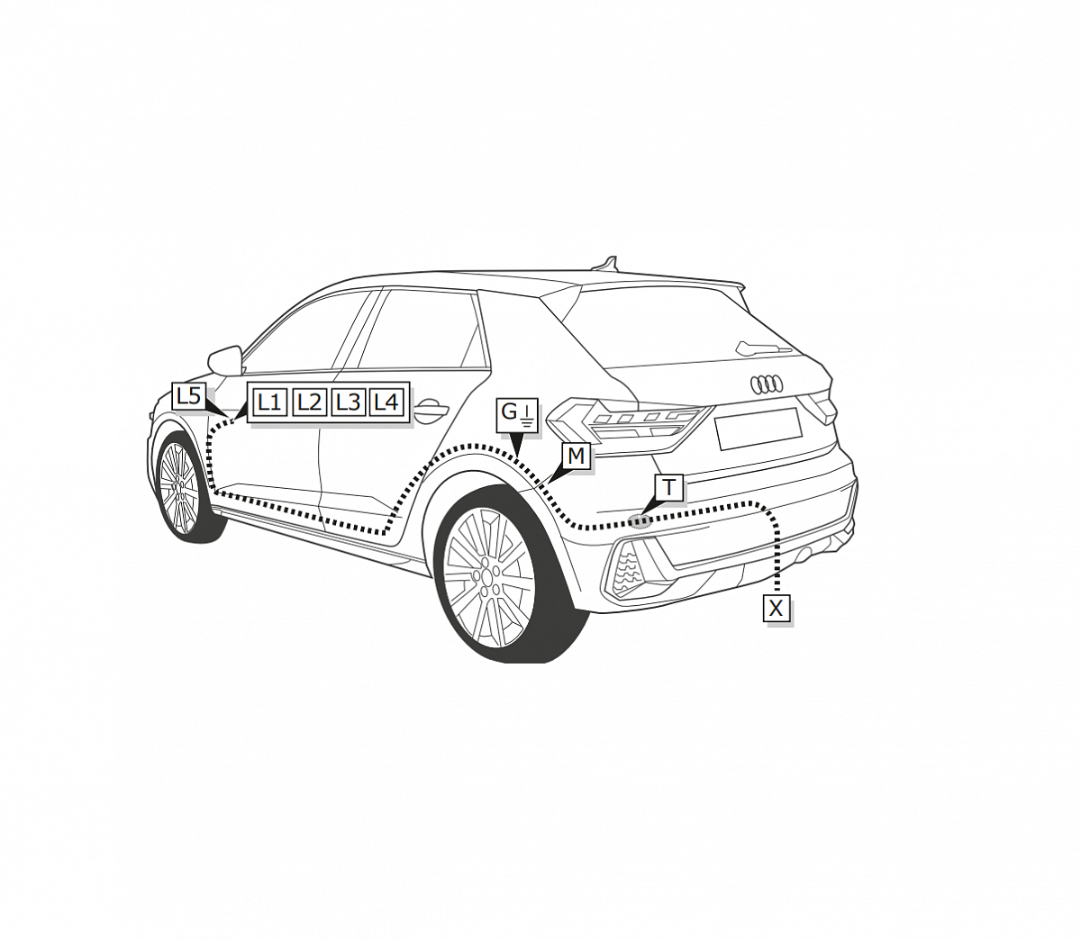 Электрика фаркопа ECS (7 pin) для Audi A3 2012- VW146B1 в 