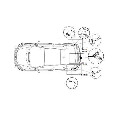 Электрика фаркопа Hak-System (7 pin) для Honda Civic 2012-2015 16070519 в 