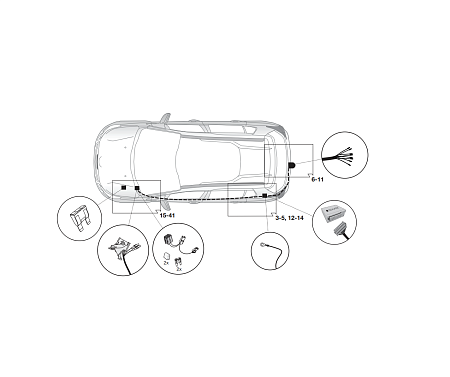 Электрика фаркопа Hak-System (7 pin) для Citroen C3 2016- 12500599 в 