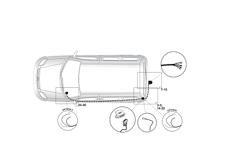 Электрика фаркопа Hak-System (7 pin) для Citroen C5 (седан/универсал) 2004-2008 12500558 в 