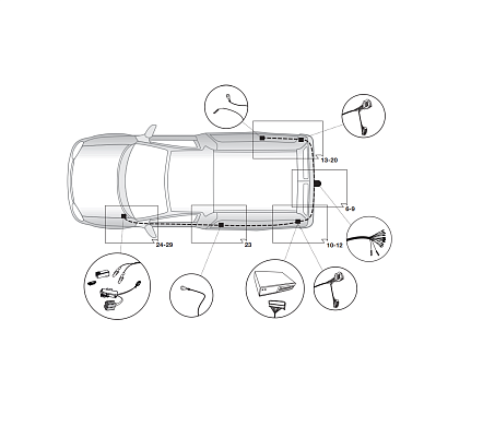 Электрика фаркопа Hak-System (13 pin) для Citroen Nemo 2008-2015 21500535 в 