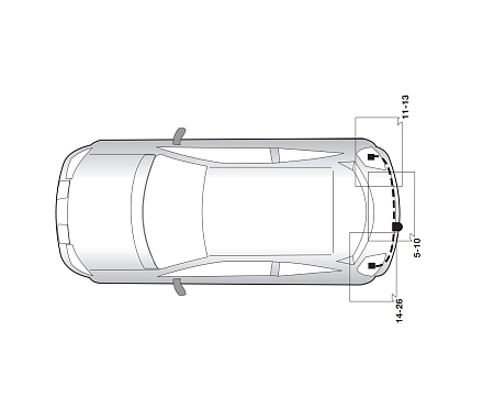 Электрика фаркопа Hak-System (13 pin) для Renault Megane 2006-2008 26180516 в 