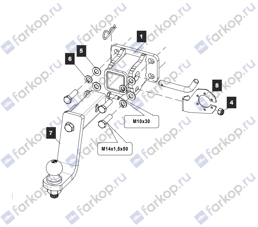 Фаркоп TowRus для Tank 400 2023- 289236 в 