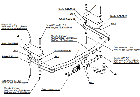 Фаркоп Imiola для Mazda 6 (хетчбек, седан) 2003-2008 X.011 в 