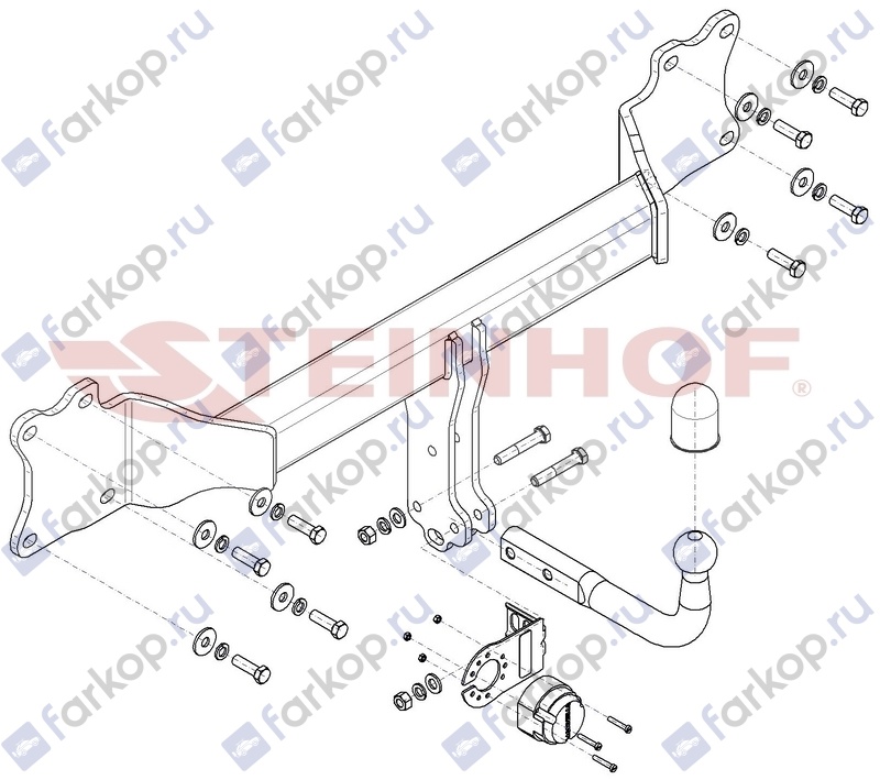 Фаркоп Steinhof для Audi Q8 2018- A-115 в 