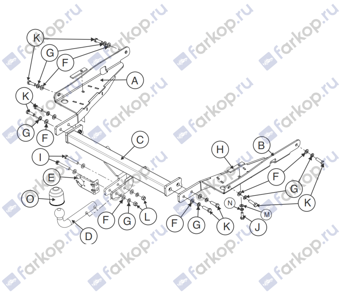 Фаркоп Sheriff для Mazda CX-9 2017- 3610.12 в 