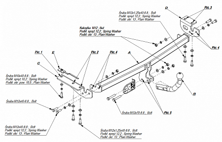 Фаркоп Imiola для Toyota Avensis (универсал) 2003-2009 T.024 в 