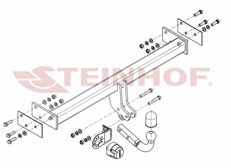 Фаркоп Steinhof для Nissan Terrano 1993-2006 N-092 в 