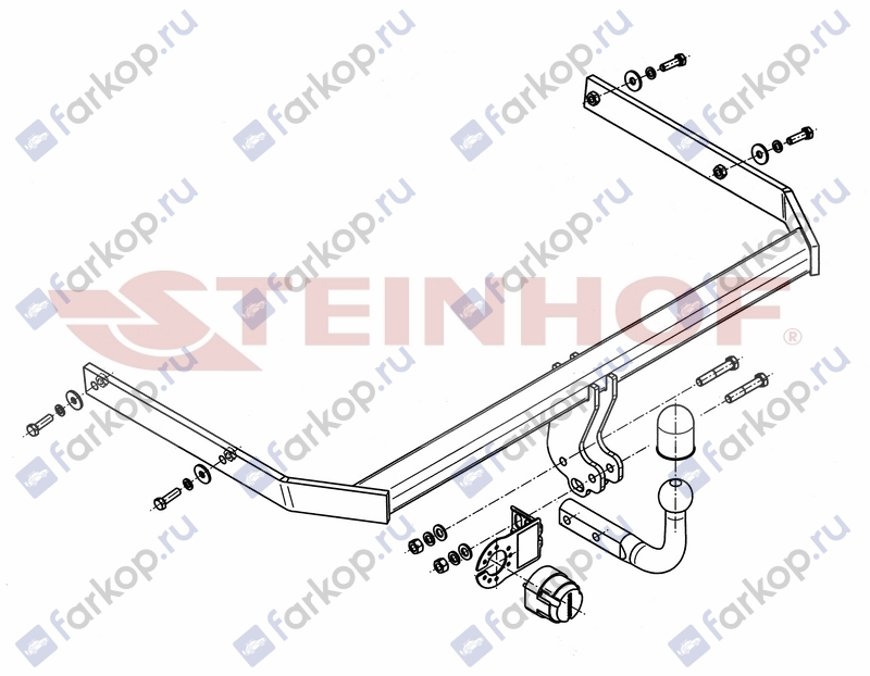 Фаркоп Steinhof для Volkswagen Jetta (4D) 2011-2019 V-074 в 